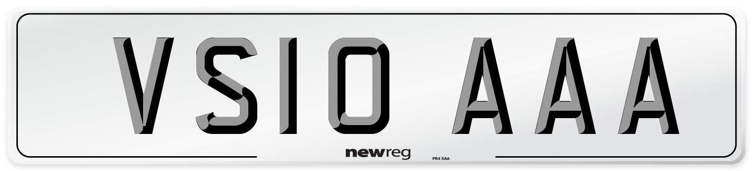 VS10 AAA Number Plate from New Reg